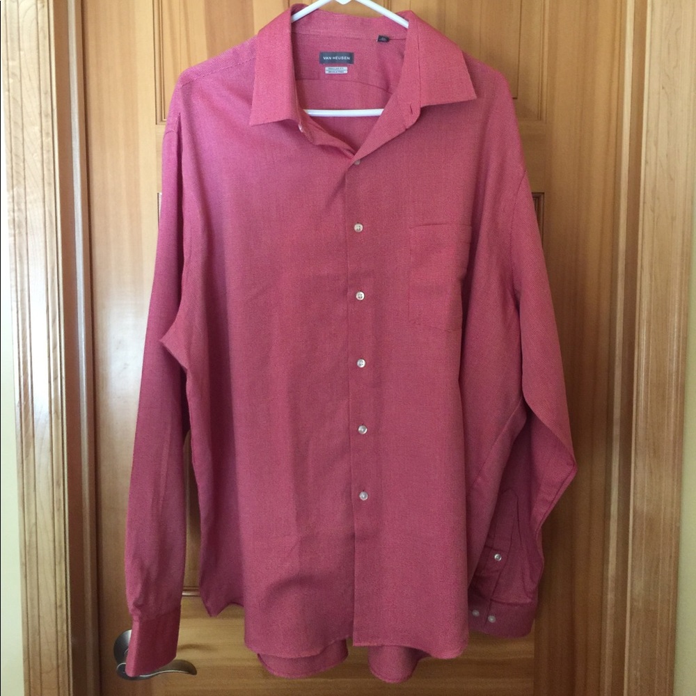 Van Heusen Red Checkered Dress Shirt